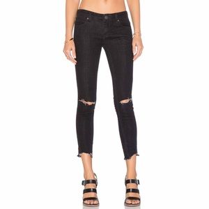 Free People Mid Rise Ripped Skinny Jeans NWT